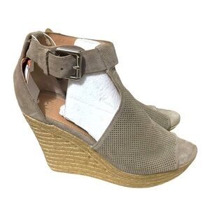 Alison High Strap Wedge by Marc Fisher in Taupe